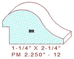 Panel Mould 2-1/4" -12 Panel Mould 2-1/4" -12