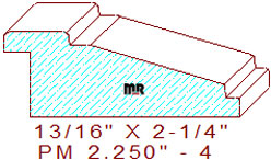 Panel Mould 2-1/4" - 4 Panel Mould 2-1/4" - 4