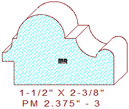Panel Moulding 2-3/8" - 3 Panel Moulding 2-3/8" - 3