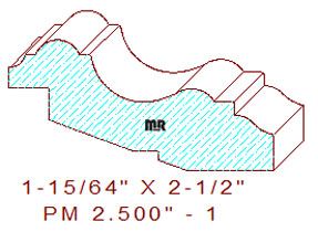 Panel Mould 2-1/2" - 1 Panel Mould 2-1/2" - 1