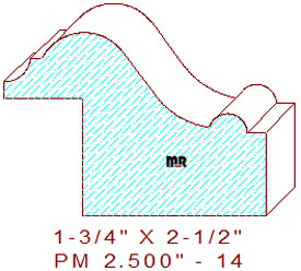 Panel Moulding 2-1/2" - 14 Panel Moulding 2-1/2" - 14