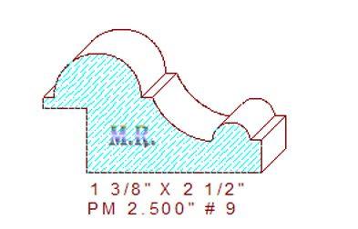 Panel Mould 2-1/2" - 9 Panel Mould 2-1/2" - 9