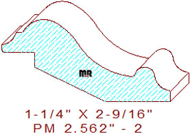 Panel Moulding 2-9/16" - 2 Panel Moulding 2-9/16" - 2