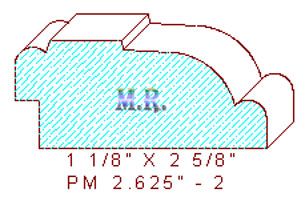 Panel Moulding 2-5/8" - 2 Panel Moulding 2-5/8" - 2