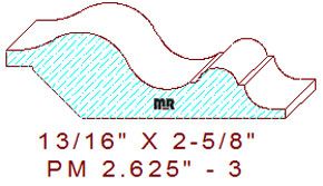 Panel Moulding 2-5/8" - 3 Panel Moulding 2-5/8" - 3