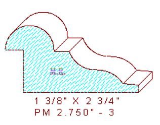 Panel Moulding 2-3/4" - 3 Panel Moulding 2-3/4" - 3