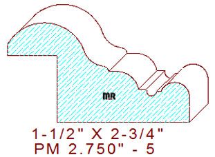 Panel Moulding 2-3/4" - 5 Panel Moulding 2-3/4" - 5