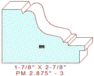 Panel Mould 2-7/8" - 3 Panel Mould 2-7/8" - 3