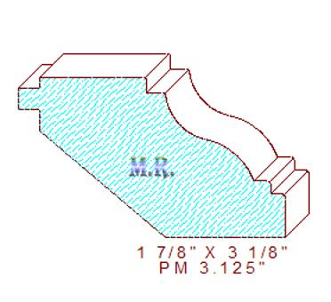 Panel Moulding 3-1/8" Panel Moulding 3-1/8"