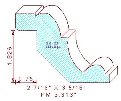 Panel Moulding 3-5/16" Panel Moulding 3-5/16"