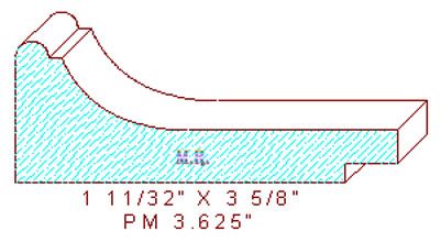 Panel Moulding 3-5/8" Panel Moulding 3-5/8"