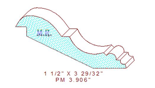 Panel Moulding 3-29/32" Panel Moulding 3-29/32"