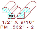Panel Mould 9/16" - 2 Panel Mould 9/16" - 2