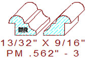 Panel Mould 9/16" - 3 Panel Mould 9/16" - 3