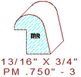 Panel Mould 3/4" - 3 Panel Mould 3/4" - 3