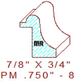 Panel Mould 3/4" - 8