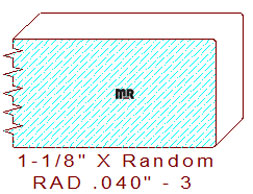 3/64" Radius Edge Moulding - 3 3/64" Radius Edge Moulding - 3