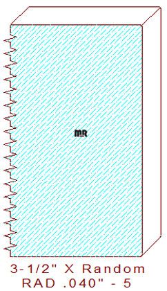3/64" Radius Edge Moulding - 5 3/64" Radius Edge Moulding - 5