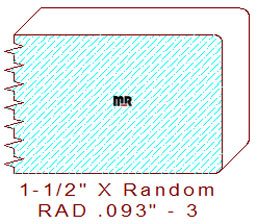 3/32" Radius Edge Moulding - 3 3/32" Radius Edge Moulding - 3