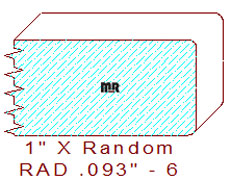 3/32" Radius Edge Moulding - 6 3/32" Radius Edge Moulding - 6
