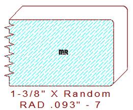 3/32" Radius Edge Moulding - 7 3/32" Radius Edge Moulding - 7