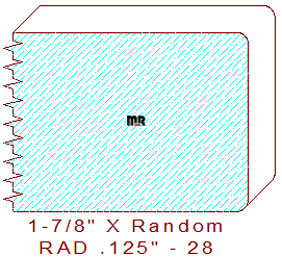 1/8" Radius Edge - 28 1/8" Radius Edge - 28