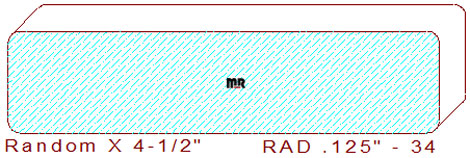 1/8" Radius Edge - 34 1/8" Radius Edge - 34