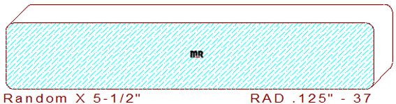 1/8" Radius Edge - 37 1/8" Radius Edge - 37