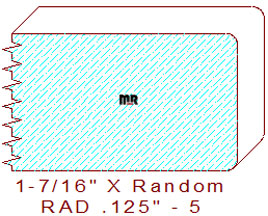1/8" Radius Edge - 5 1/8" Radius Edge - 5
