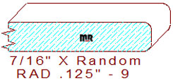 1/8" Radius Edge - 9 1/8" Radius Edge - 9