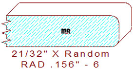 5/32" Radius Edge - 6 5/32" Radius Edge - 6