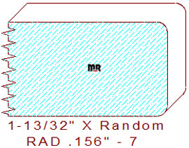 5/32" Radius Edge - 7 5/32" Radius Edge - 7