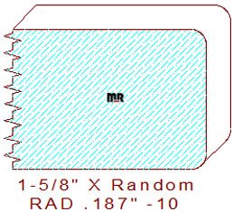 3/16" Radius Edge Moulding - 10 3/16" Radius Edge Moulding - 10