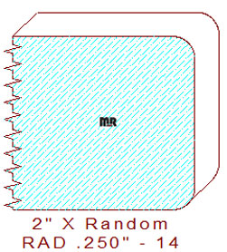 1/4" Radius Edge Moulding - 14 1/4" Radius Edge Moulding - 14