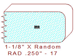 1/4" Radius Edge Moulding - 17 1/4" Radius Edge Moulding - 17