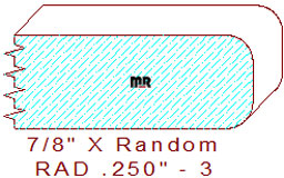 1/4" Radius Edge Moulding - 3 1/4" Radius Edge Moulding - 3