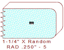 1/4" Radius Edge Moulding - 5 1/4" Radius Edge Moulding - 5