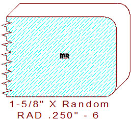 1/4" Radius Edge Moulding - 6 1/4" Radius Edge Moulding - 6