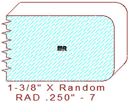 1/4" Radius Edge Moulding - 7 1/4" Radius Edge Moulding - 7