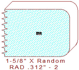 5/16" Radius Edge - 2 5/16" Radius Edge - 2