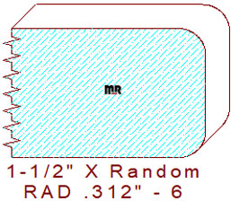 5/16" Radius Edge - 6 5/16" Radius Edge - 6