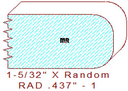 7/16" Radius Edge Moulding - 1 7/16" Radius Edge Moulding - 1