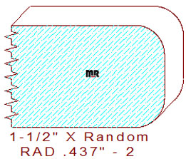 7/16" Radius Edge Moulding - 2 7/16" Radius Edge Moulding - 2