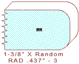 7/16" Radius Edge Moulding - 3 7/16" Radius Edge Moulding - 3