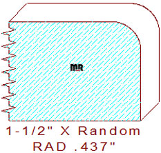 7/16" Radius Edge Moulding 7/16" Radius Edge Moulding