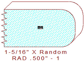 1/2" Radius Edge Moulding - 1 1/2" Radius Edge Moulding - 1