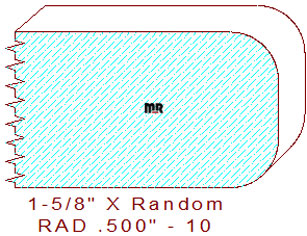 1/2" Radius Edge Moulding - 10 1/2" Radius Edge Moulding - 10