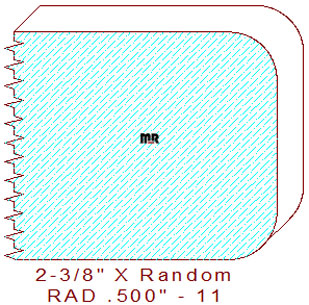 1/2" Radius Edge Moulding - 11 1/2" Radius Edge Moulding - 11