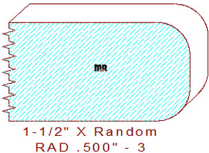 1/2" Radius Edge Moulding - 3 1/2" Radius Edge Moulding - 3
