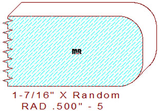 1/2" Radius Edge Moulding - 5 1/2" Radius Edge Moulding - 5